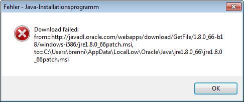 Java Installationsfehler