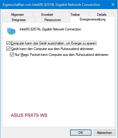 ASUS P9X79 WS - Intel 82574L