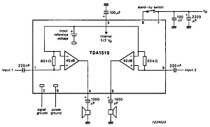 Schaltbild TDA1590 aus Datasheet Internet