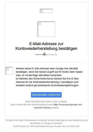 Google 'Adressbestätigung'